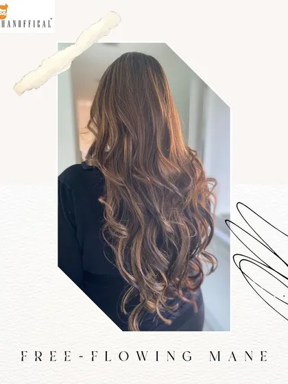 This open hairstyling showcases the volume and movement of a great cut and color, perfect for a relaxed yet stylish look.