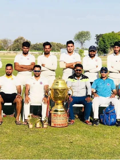 The winning team of the Rizvi Memorial Cricket Tournament. This picture captures our players with the trophy after a successful campaign, marking our third consecutive win in this series.