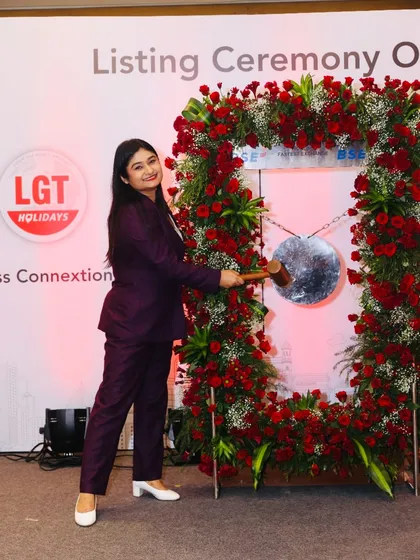 A proud moment hosting the prestigious BSE listing ceremony for LGT Holidays. I am adept at handling high-stakes corporate and financial events with precision.