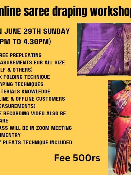 This flyer for a June workshop shows the consistent fee and syllabus, so you always know what to expect from my classes.