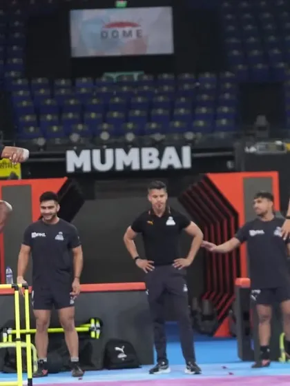 Explosive power in action. Athletes perform synchronized hurdle jumps during a pre-match warm-up, activating their nervous systems and preparing their bodies for high-intensity movements.