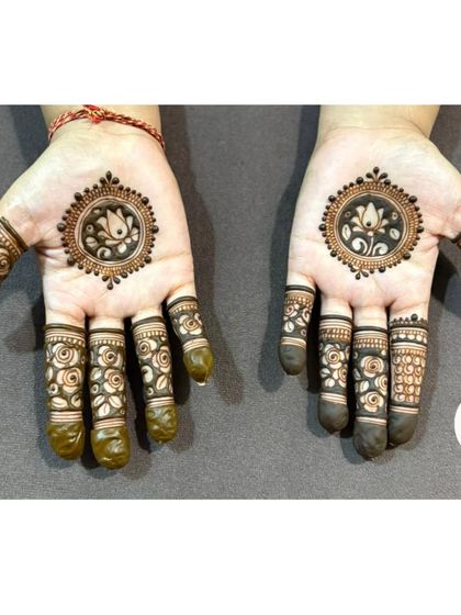 A simple yet elegant mandala design with a lotus center, perfect for celebrating Diwali.