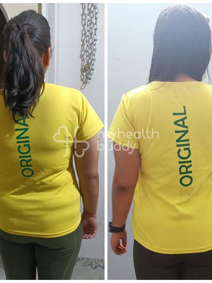 Back view of Neha's progress.