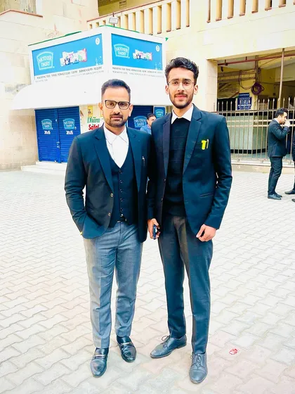 With a young advocate at the Rohini Court. Providing guidance and mentorship to those starting their legal careers is a responsibility I take to heart.