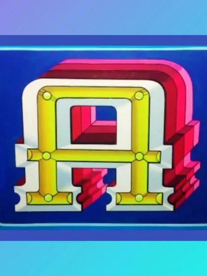 A study of the letter 'A' in my signature 3D style, showing the structure of the shadows and highlights.