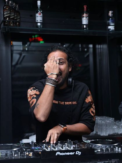 A candid moment during a high-energy set. Sometimes the music just takes over and you get lost in the moment.