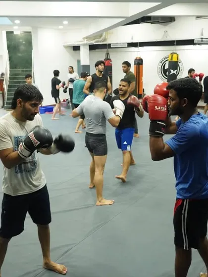 Our beginner kickboxing classes are packed with energy. Students learn fundamental striking combinations in a safe and supportive environment.