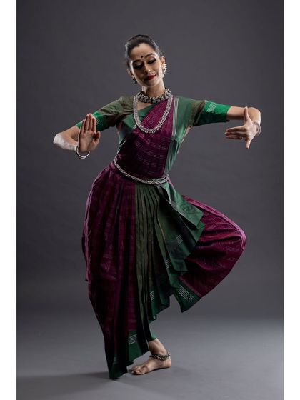 Representing Skandamata, the mother of the war god Skanda. The pose is a blend of maternal love and divine strength, a theme explored in my Navaratri series.