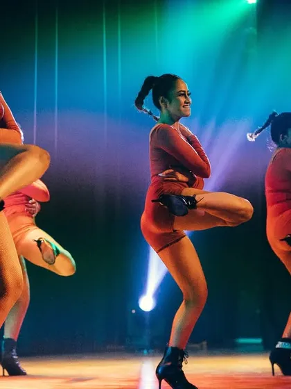 A close-up on the powerful synchronized leg work from our "High Heeled Rebellion" piece.