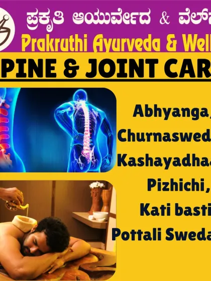 I offer a complete range of Ayurvedic treatments for spine and joint care. Depending on your diagnosis after our consultation, your plan may include therapies like Abhyanga, Pizhichi, or specialized Basti treatments. My goal is to restore mobility and help you live without pain.