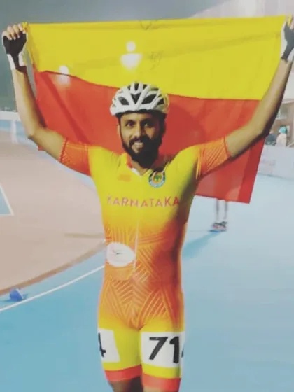 The pride of representing Karnataka. A victory moment from the 59th National Championship, holding our state flag high. This is the passion I instill in all my athletes.