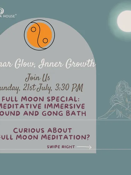 An invitation to our Full Moon Special, a meditative and immersive sound and gong bath. The full moon is a potent time to deepen your meditation practice and connect with your inner self.
