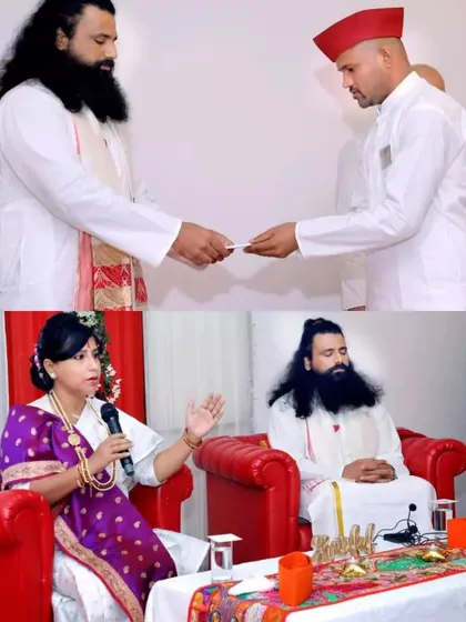 A collage from our Himalayan Retreat, showing us interacting with participants and presenting certificates, acknowledging their commitment to their spiritual journey.