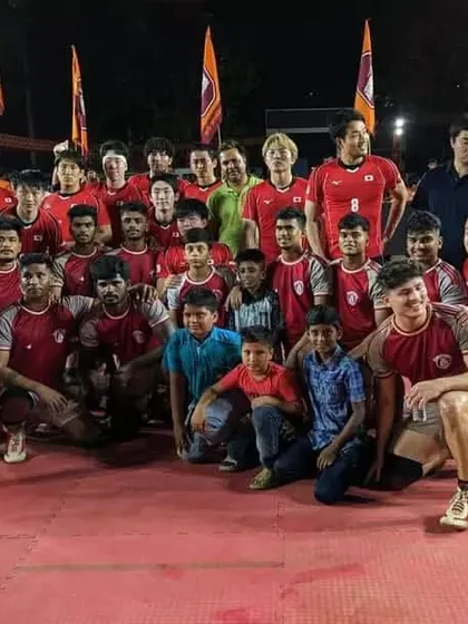 Taking Mumbai's Kabaddi to the world. A proud moment for our club, standing with the Japanese national Kabaddi team after our friendship match. This was a great opportunity to share skills and sportsmanship on an international stage.