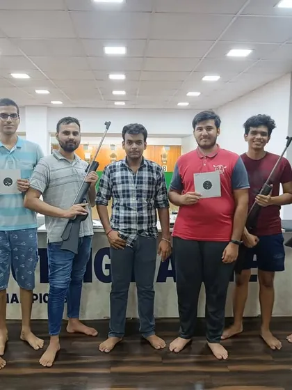 When the sport is this exciting, you're guaranteed to have a good time. This group of friends is ready for action at our range.