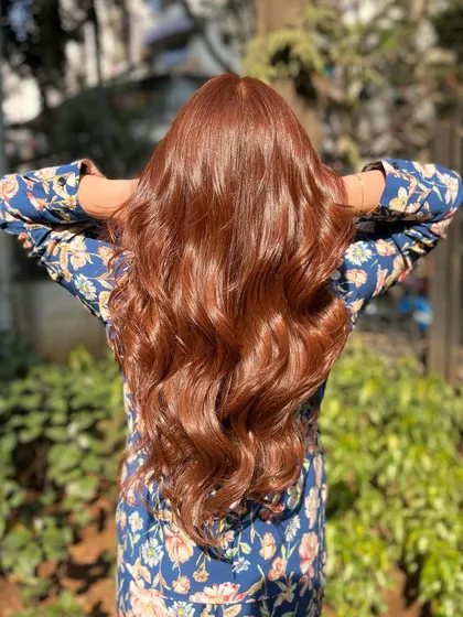 The back view of the Copper Brown Melt, showing off its incredible shine and rich, even tone.