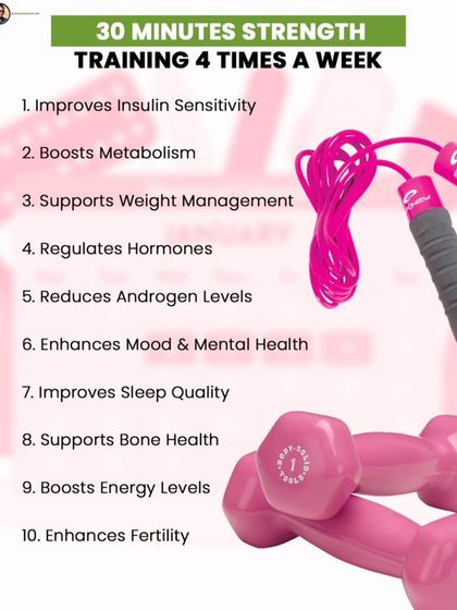 Just 30 minutes of strength training four times a week can significantly help manage PCOS. It improves insulin sensitivity, boosts metabolism, regulates hormones, and enhances fertility.