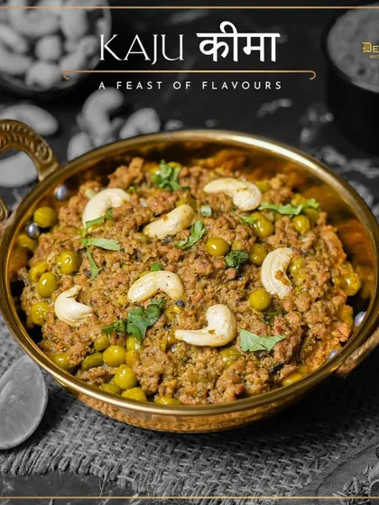 Our Kaju Keema is a feast of flavors, blending finely minced mutton with sweet peas and crunchy cashews in a perfectly spiced base.