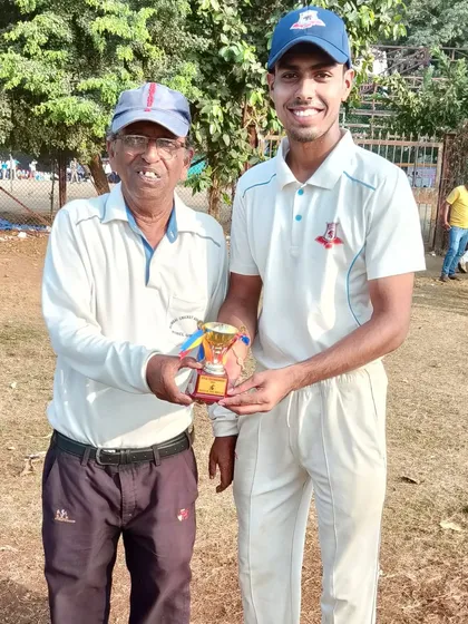 Prashant J receiving the Man of the Match award in the Friendship Cup tournament. Consistent performances are built on a foundation of hard work.