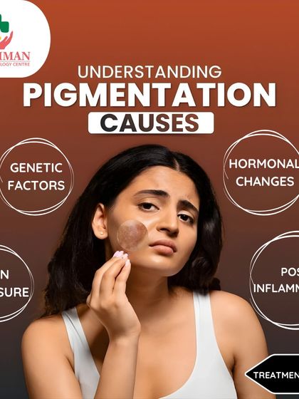 Understanding the causes of pigmentation is the first step to treating it. This graphic explains how genetic factors, hormonal changes, sun exposure, and post-inflammatory responses can contribute to uneven skin tone.