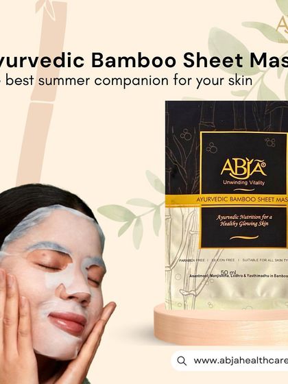 My Ayurvedic Bamboo Sheet Mask is the perfect summer companion, offering anti-inflammatory properties to keep skin hydrated and clear.