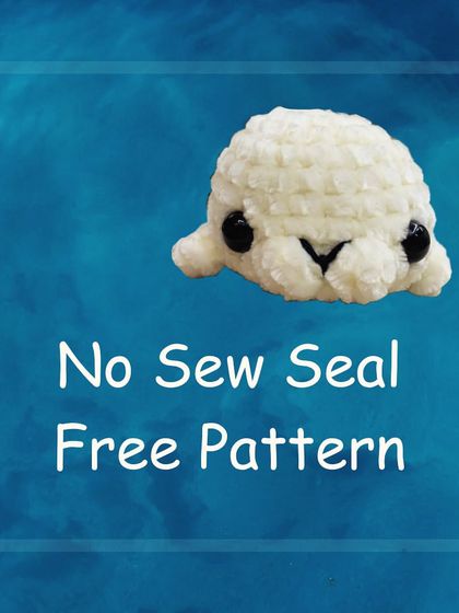 This is the official pattern card for my no-sew seal. I’m so excited to share this free pattern with y'all.