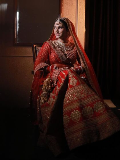 A beautiful, softly lit portrait. She looks so serene and happy, ready for her new life.