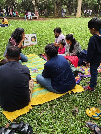 More scenes from our 'Gruffalo' session, showing the kids' reactions and the relaxed, happy atmosphere of our family-friendly weekend activity.