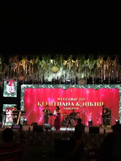 Setting the stage for a magical Sangeet night. We love being part of wedding celebrations, providing the perfect musical backdrop with our mix of Bollywood hits and classic anthems that get everyone on their feet.