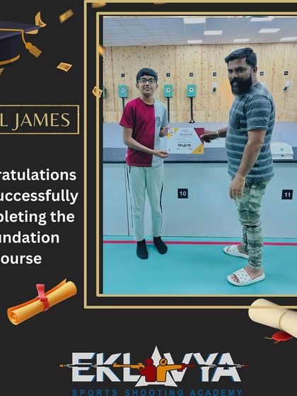 Congratulations to Noel James for finishing his foundation course. Each certificate marks the beginning of a promising journey in the sport of shooting.