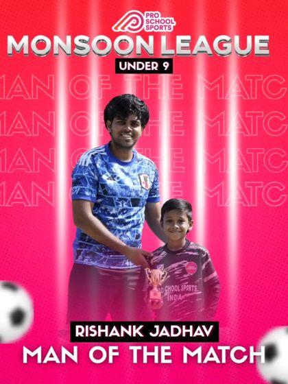 Another Man of the Match award for Rishank Jadhav in the U9 Monsoon League. A truly inspiring performance.