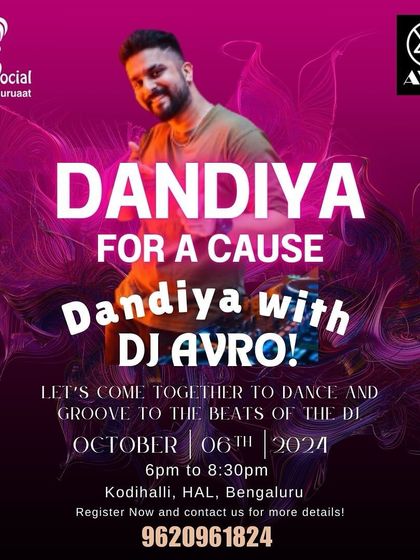 My "Dandiya for a Cause" event. I love mixing festive music with community initiatives, bringing people together to dance for a good reason.
