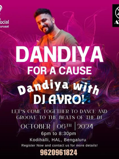 My "Dandiya for a Cause" event. I love mixing festive music with community initiatives, bringing people together to dance for a good reason.