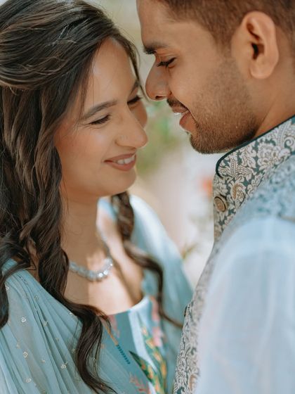 A close-up of a couple, lost in each other's eyes, a perfect example of capturing natural chemistry.