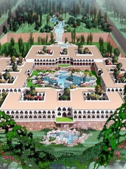 At the Sher-E-Kashmir University, the buildings are planned around large courtyards to maximize light in a typically dreary climate. The design incorporates expansive green terraces, reflecting the university's agricultural focus.