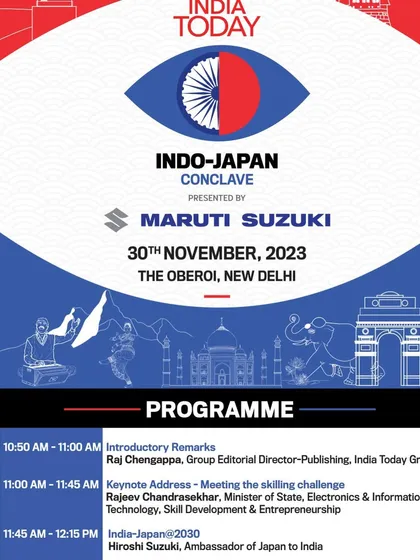 The program for the Indo-Japan Conclave, where I had the pleasure of bringing the music of both countries together.