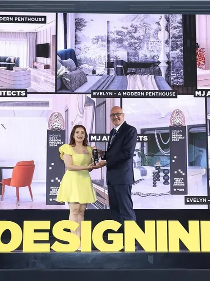 I was incredibly honored to receive the 'India's Best Design Project 2024' award for our Evelyn penthouse project. This recognition is a testament to my team's dedication to pushing creative boundaries and delivering exceptional quality in every detail.
