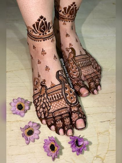 Here is a collection of my bridal feet designs. You can see the variety from full traditional patterns with elephants and peacocks to more modern floral and geometric styles.
