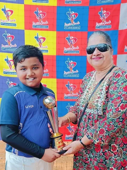 Ayansh Lad is awarded Man of the Final in the U-10 PTPL, a huge honor for performing when it matters most.