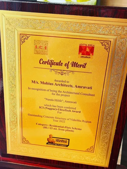 We are proud to have received the 'Outstanding Concrete Structure' award from the Indian Concrete Institute for our 'Nanda Hi-Life' project. This recognition affirms our commitment to structural innovation and design excellence.