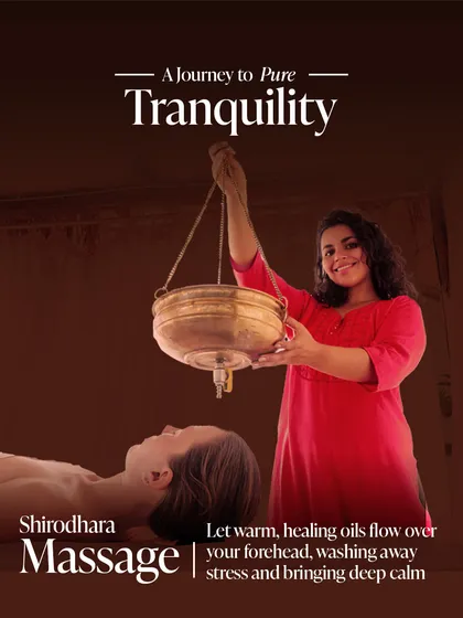 Embark on a journey to pure tranquility with our Shirodhara Massage. This unique Ayurvedic therapy involves a continuous stream of warm, healing oil poured over the forehead to wash away stress and bring a profound sense of calm.