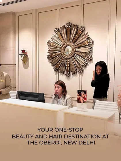A look at our reception desk, the starting point for your one-stop beauty and hair journey. Our professional team is always ready to welcome you and assist with your appointments and inquiries.