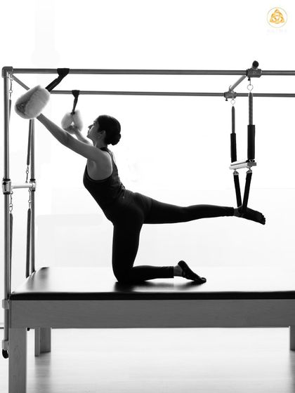 Poised in strength, flowing with grace. This exercise on the Cadillac is a beautiful expression of balance and control, harmonizing mind, body, and spirit.