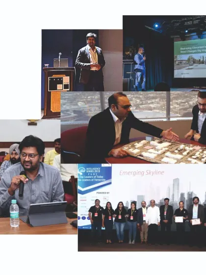 This collage captures our principals in action at various industry events. Whether presenting a new urban model or participating in a panel, we are dedicated to contributing to the discourse on city resilience and placemaking.
