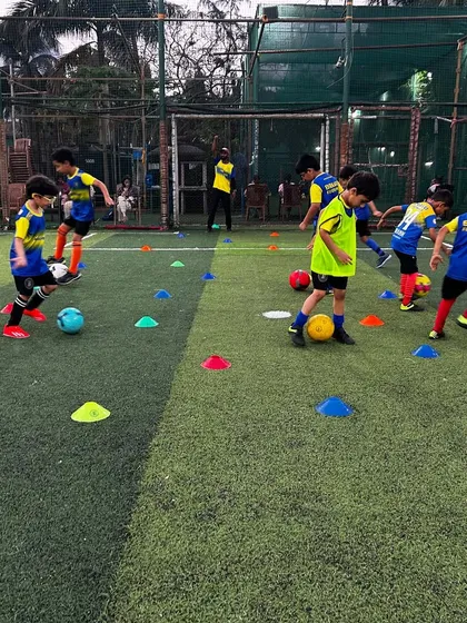 Football unlocks a world of infinite joy. Our players learning the basics with cone drills.