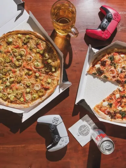 Pizza and gaming, the perfect combo. Order a couple of my large pies for your next game night. I’ll make sure you’re well-fed.