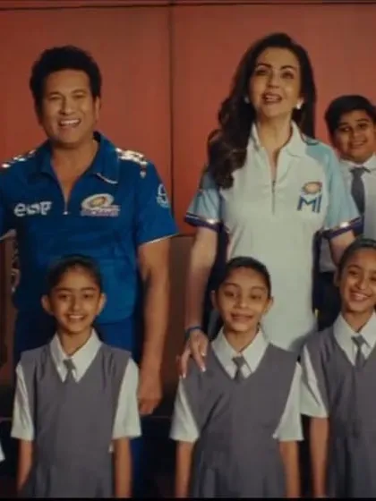A still from the Mumbai Indians ad, showing our student standing right next to Sachin Tendulkar. We are incredibly proud to see our tribe members achieve such amazing things.