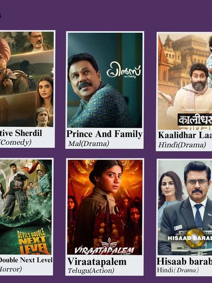 A selection of new dramas, comedies, and horror films from ZEE5. There's a movie for every mood and every celebration.