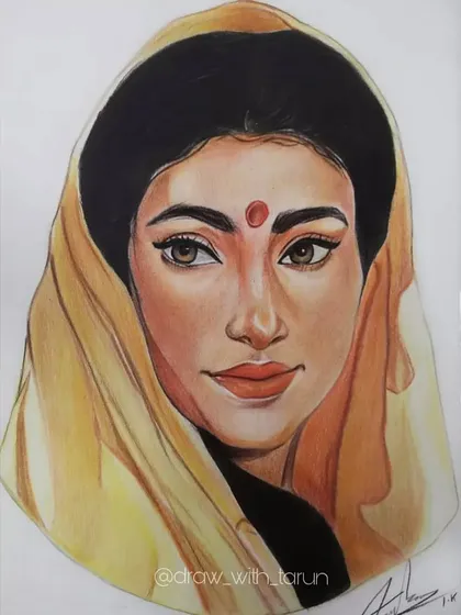 A color pencil portrait of Devi Sita. This was a personal project to practice my color work while creating art that feels serene and spiritual.