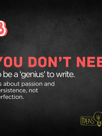 I believe everyone is a born writer. You don't need to be a 'genius'; you just need to find your original voice. With modern tools like self-publishing, it's easier than ever to share your story and create a legacy with your words.